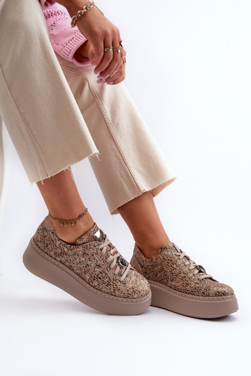   sportiniai bateliai su platforma  06191-10 smėlio spalvos