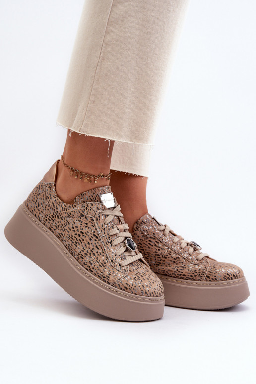   sportiniai bateliai su platforma  06191-10 smėlio spalvos