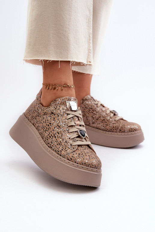   sportiniai bateliai su platforma  06191-10 smėlio spalvos