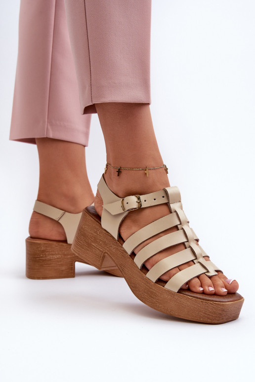 Zazoo 40410 Moteriškos basutės  smėlio spalvos