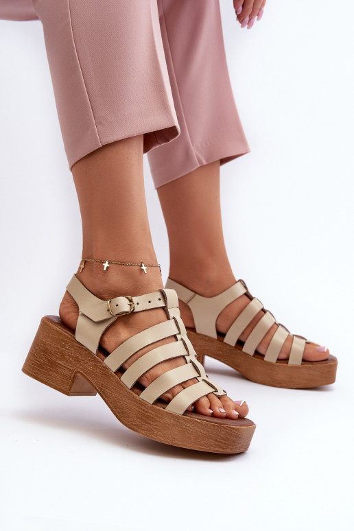 Zazoo 40410 Moteriškos basutės  smėlio spalvos