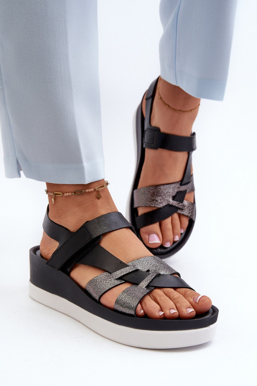 Zazoo 40397  Moteriškos basutės su platforma Juodos spalvos