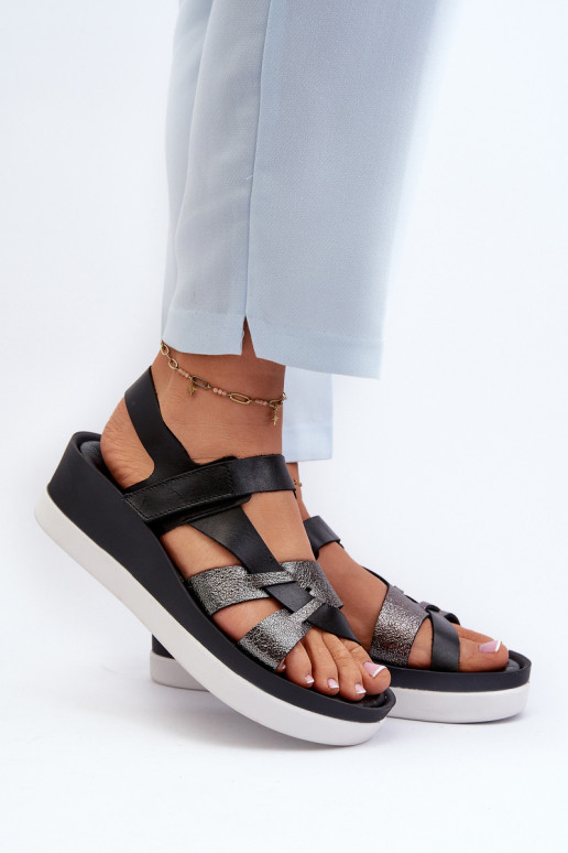 Zazoo 40397  Moteriškos basutės su platforma Juodos spalvos