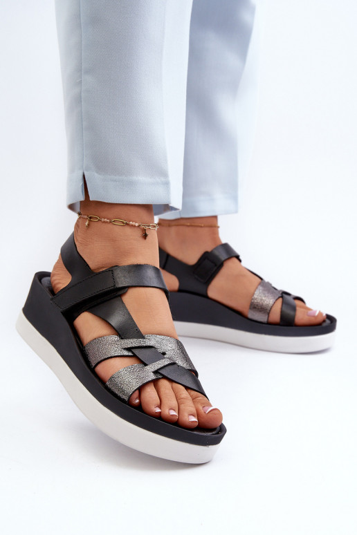 Zazoo 40397  Moteriškos basutės su platforma Juodos spalvos