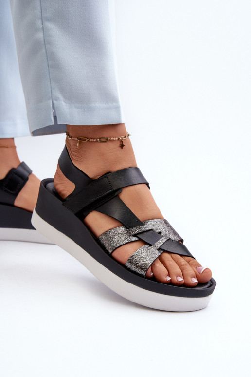 Zazoo 40397  Moteriškos basutės su platforma Juodos spalvos