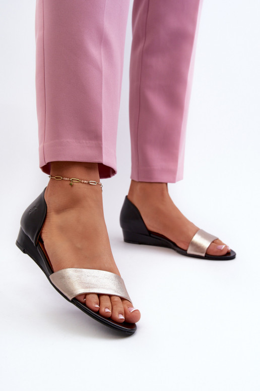 Moteriškos basutės  1971-67 Juodos ir-aukso spalvos