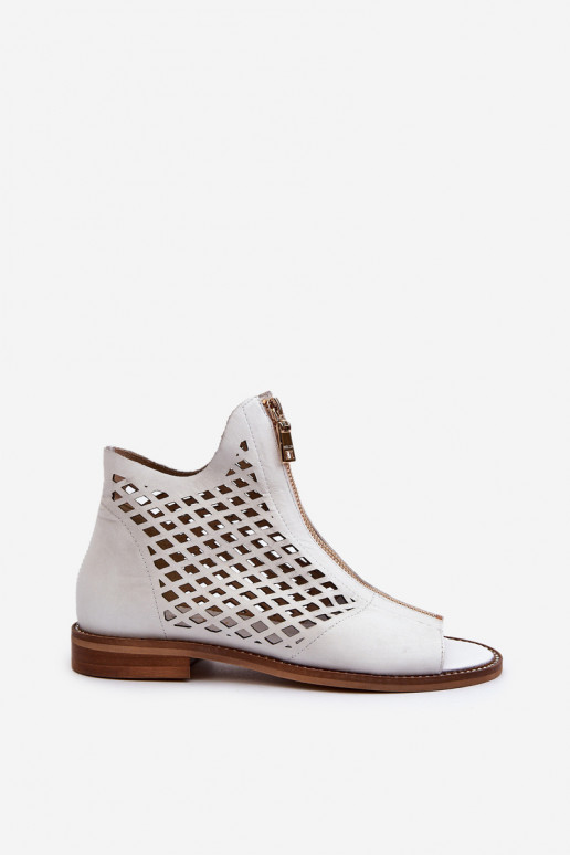 Zazoo 977/L   Ažūrinės basutės  baltos spalvos