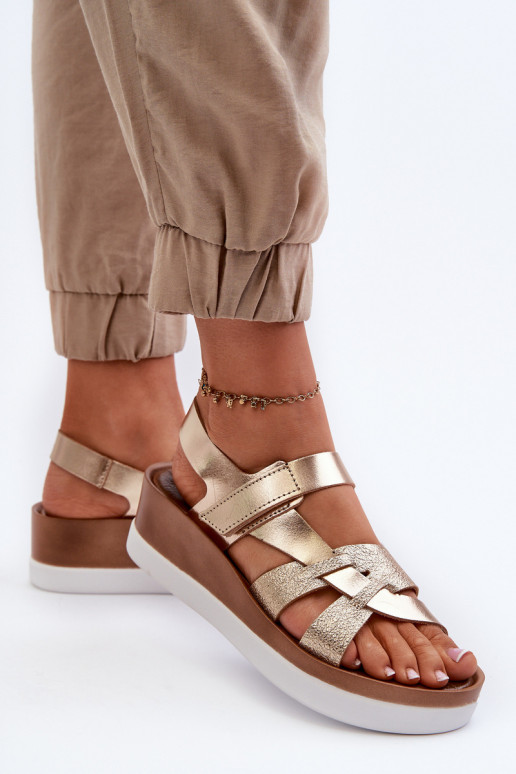 Zazoo 40397  Moteriškos basutės su platforma aukso spalvos