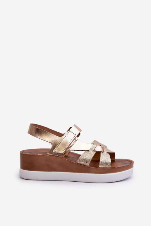 Zazoo 40397  Moteriškos basutės su platforma aukso spalvos