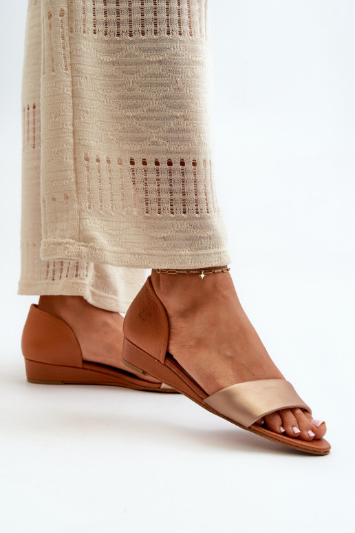 Moteriškos basutės  1971-68 rudos-aukso spalvos