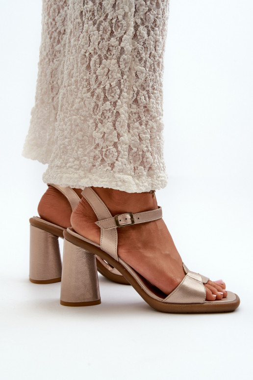 Moteriškos basutės su kulniukais  06029-25 aukso spalvos