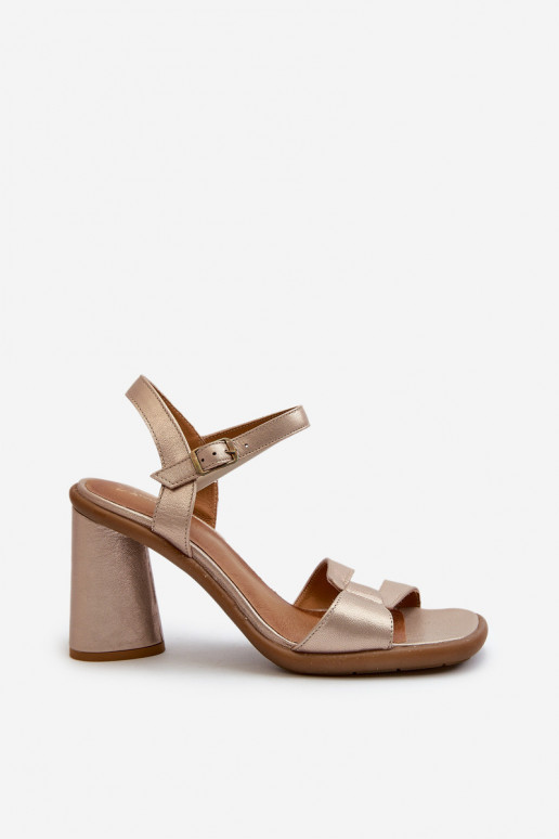 Moteriškos basutės su kulniukais  06029-25 aukso spalvos