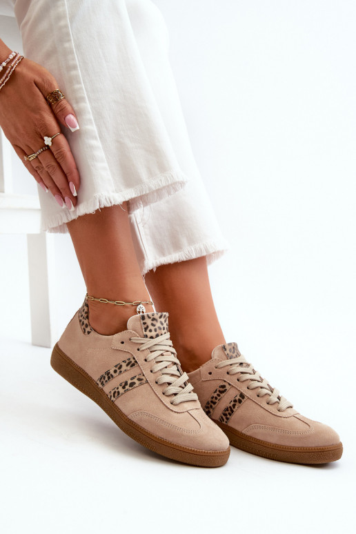 Zazoo N1068 iš zomšos   modelio batai  smėlio spalvos