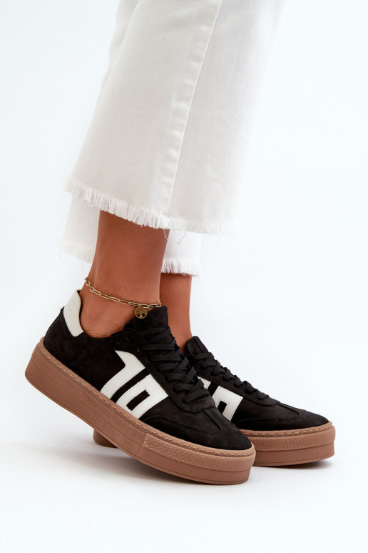 Zazoo N1095S2  modelio batai    su platforma Juodos spalvos