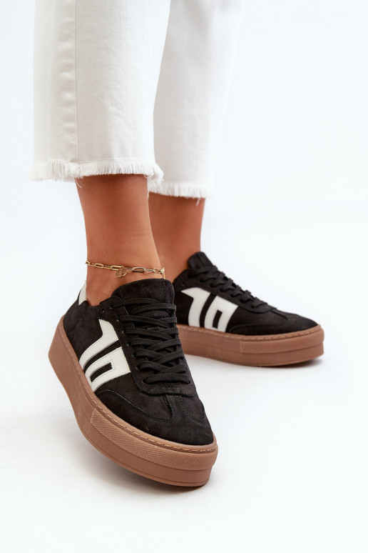 Zazoo N1095S2  modelio batai    su platforma Juodos spalvos