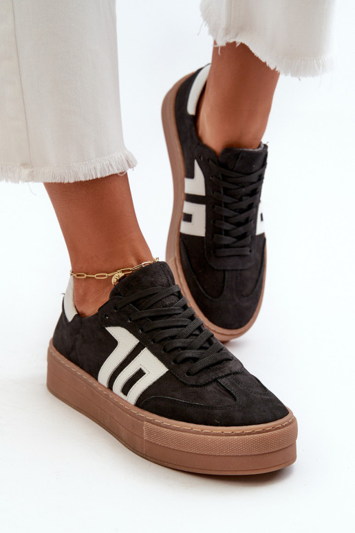 Zazoo N1095S2  modelio batai    su platforma Juodos spalvos