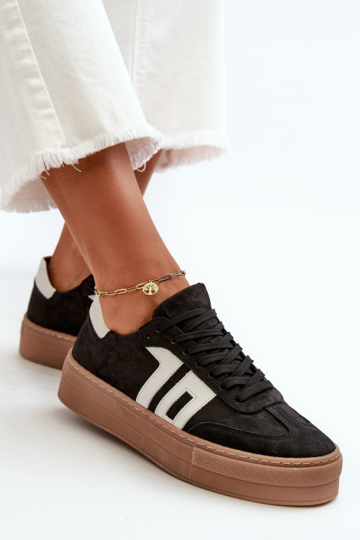 Zazoo N1095S2  modelio batai    su platforma Juodos spalvos