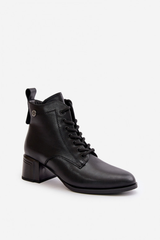 Suvarstomi aulinukai  su kulniukais  pašiltinti Juodos spalvos Vinceza 91110