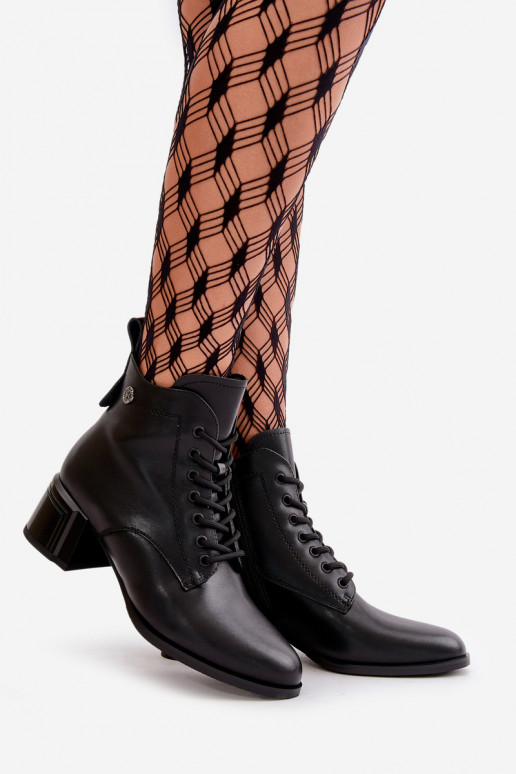 Suvarstomi aulinukai  su kulniukais  pašiltinti Juodos spalvos Vinceza 91110