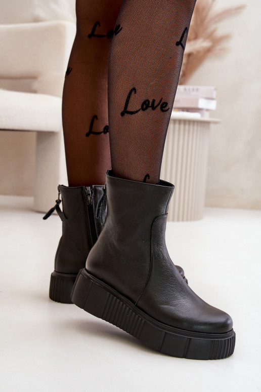 Zazoo 60369 Moteriški aulinukai  su platforma Juodos spalvos