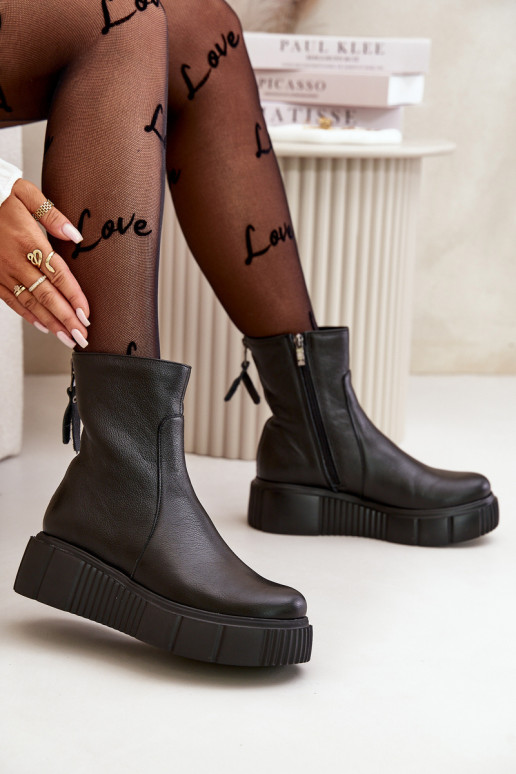 Zazoo 60369 Moteriški aulinukai  su platforma Juodos spalvos