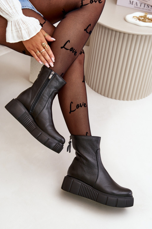 Zazoo 60369 Moteriški aulinukai  su platforma Juodos spalvos