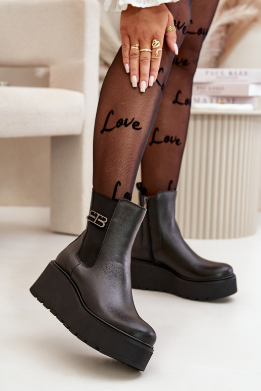 Zazoo 60498 Moteriški aulinukai   su platforma I Koturnie Juodos spalvos