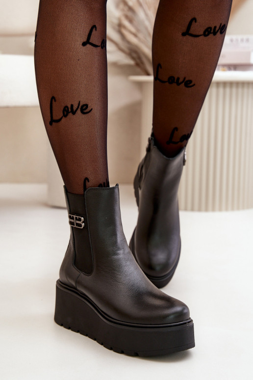 Zazoo 60498 Moteriški aulinukai   su platforma I Koturnie Juodos spalvos