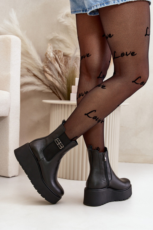 Zazoo 60498 Moteriški aulinukai   su platforma I Koturnie Juodos spalvos