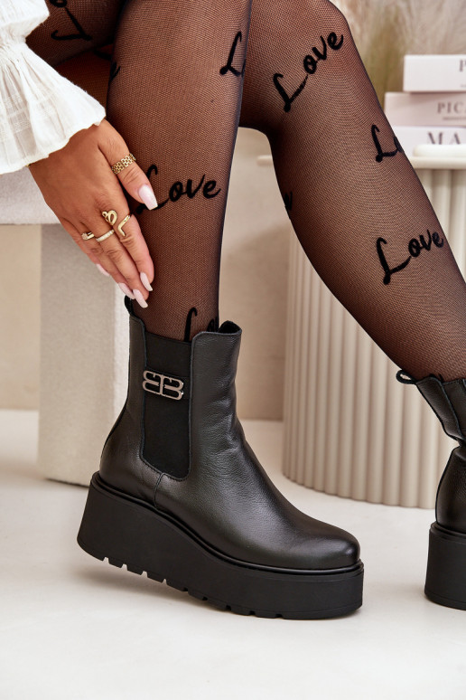 Zazoo 60498 Moteriški aulinukai   su platforma I Koturnie Juodos spalvos