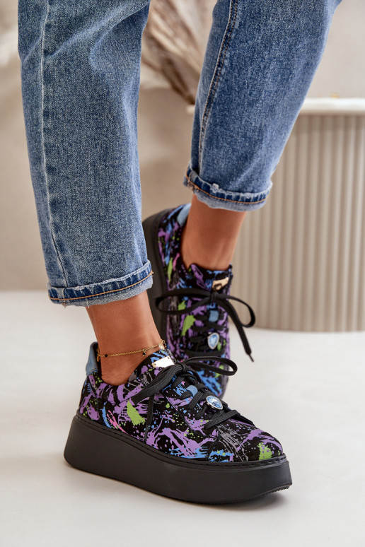   sportiniai bateliai su platforma  06191-05 Violetinės spalvos