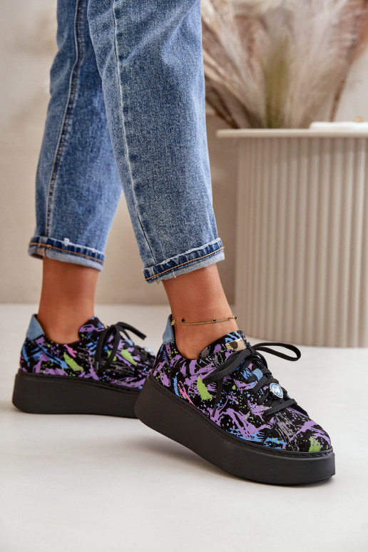   sportiniai bateliai su platforma  06191-05 Violetinės spalvos