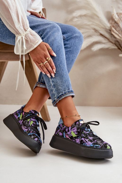   sportiniai bateliai su platforma  06191-05 Violetinės spalvos