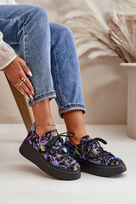   sportiniai bateliai su platforma  06191-05 Violetinės spalvos