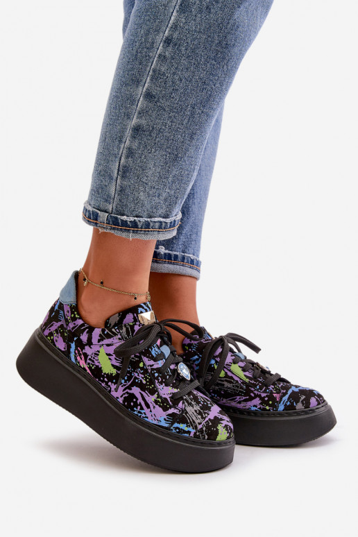   sportiniai bateliai su platforma  06191-05 Violetinės spalvos