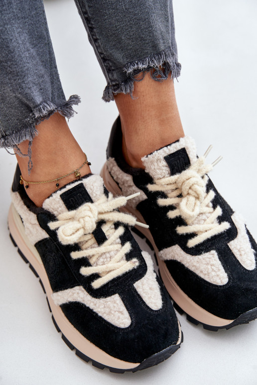 pašiltinti  modelio batai    Big Star OO274A318 HI-POLY SYSTEM Juodos spalvos