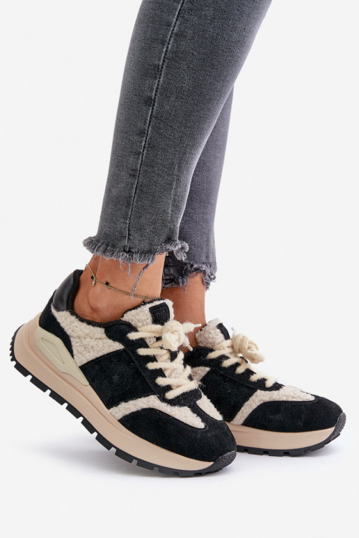 pašiltinti  modelio batai    Big Star OO274A318 HI-POLY SYSTEM Juodos spalvos