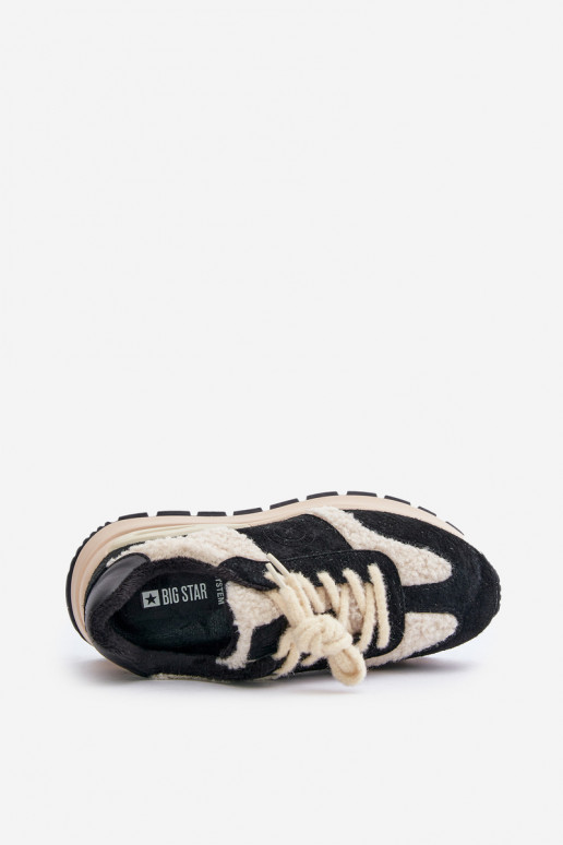 pašiltinti  modelio batai    Big Star OO274A318 HI-POLY SYSTEM Juodos spalvos