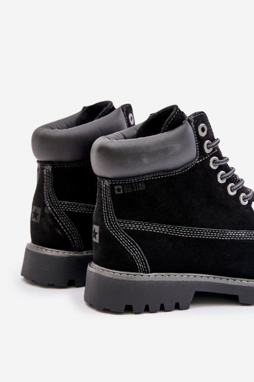 iš zomšos pašiltinti batai  Big Star OO174138 HI-POLY SYSTEM Juodos spalvos