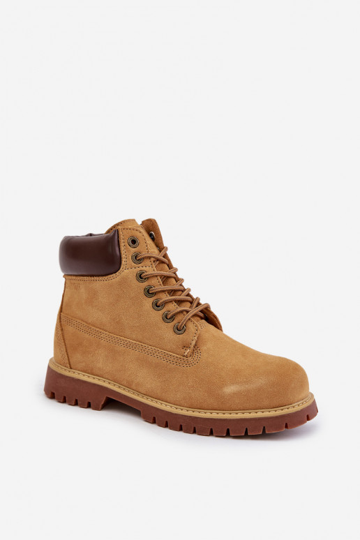 iš zomšos pašiltinti batai  Big Star OO174136 HI-POLY SYSTEM Camel