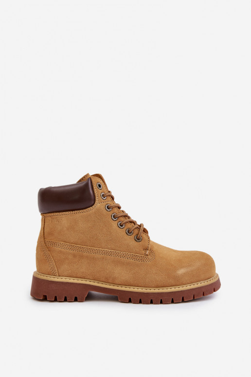 iš zomšos pašiltinti batai  Big Star OO174136 HI-POLY SYSTEM Camel