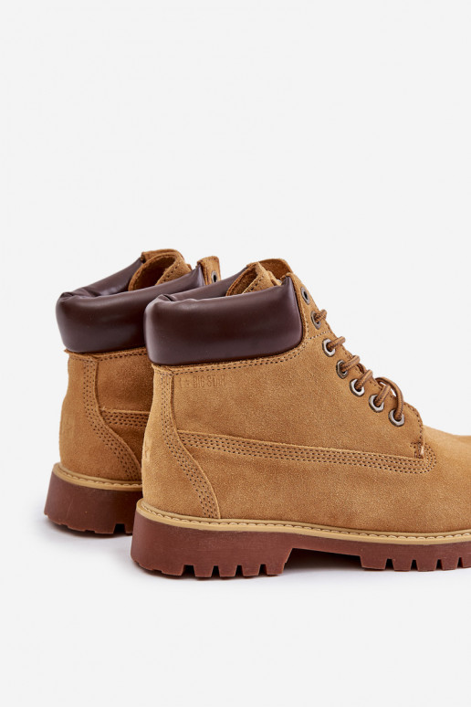 iš zomšos pašiltinti batai  Big Star OO174136 HI-POLY SYSTEM Camel