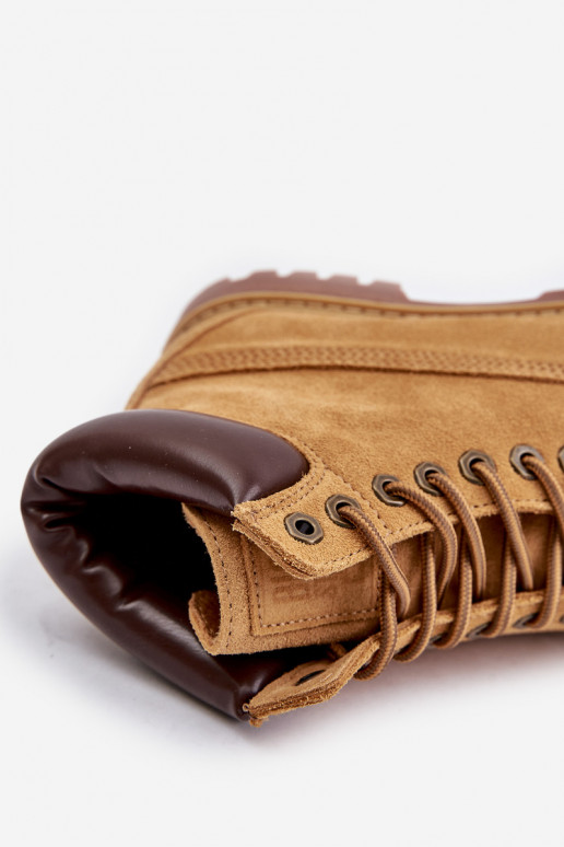 iš zomšos pašiltinti batai  Big Star OO174136 HI-POLY SYSTEM Camel