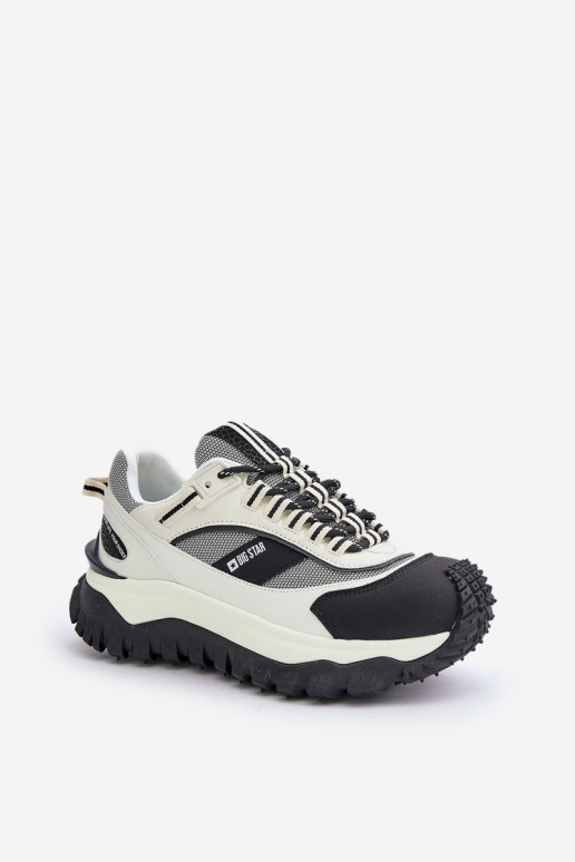    modelio batai  su platforma Big Star OO274A220 HI-POLY SYSTEM Baltos-Juodos spalvos