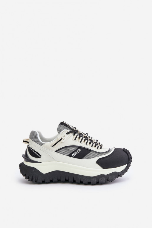    modelio batai  su platforma Big Star OO274A220 HI-POLY SYSTEM Baltos-Juodos spalvos