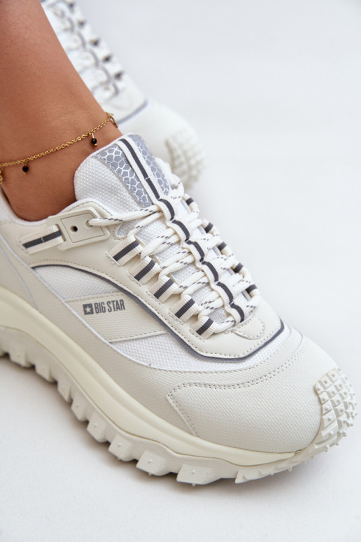    modelio batai  su platforma Big Star OO274A221 HI-POLY SYSTEM baltos spalvos