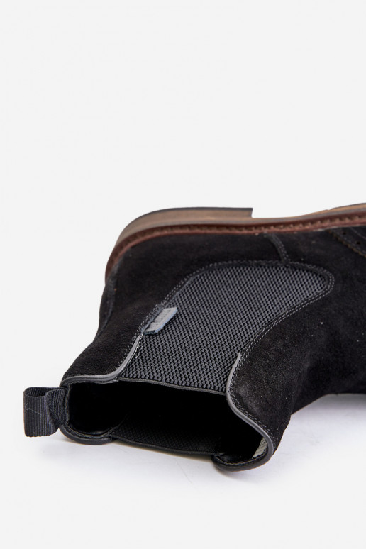 iš zomšos  stilingi aulinukai Big Star OO174192 Juodos spalvos