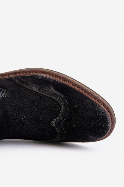 iš zomšos  stilingi aulinukai Big Star OO174192 Juodos spalvos