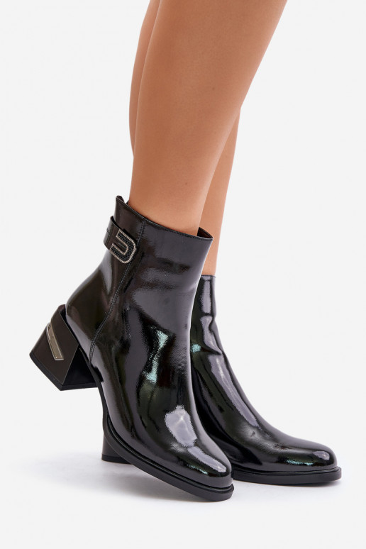 su lako efektu Aulinukai su kulniukais pašiltinti MR880-093 Juodos spalvos