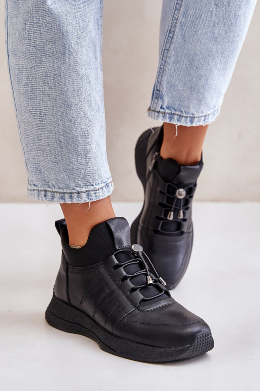 pašiltinti sportiniai bateliai    Artiker 55C0041 Juodos spalvos